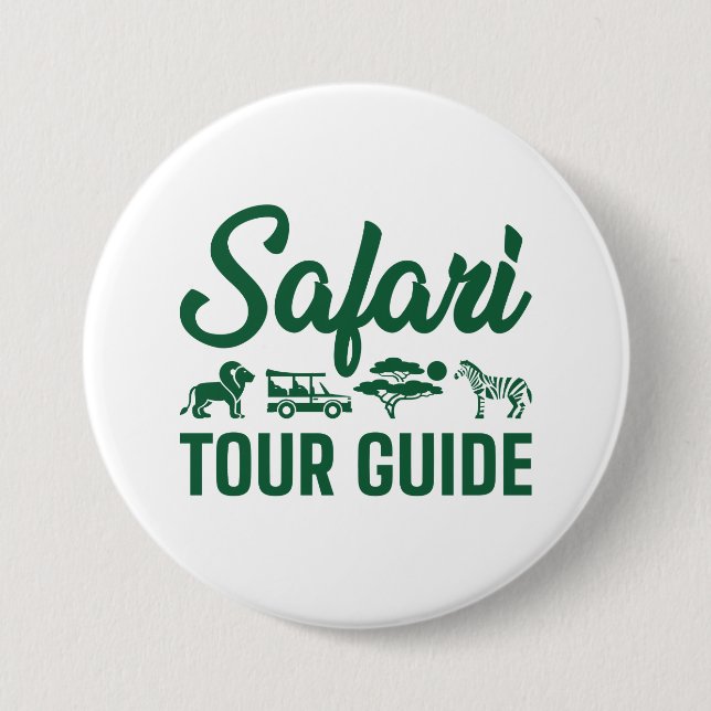 safari tour guide button (Front)