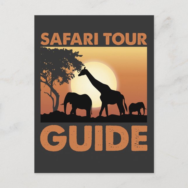 Safari Tour Guide Wild African Animal Postcard (Front)
