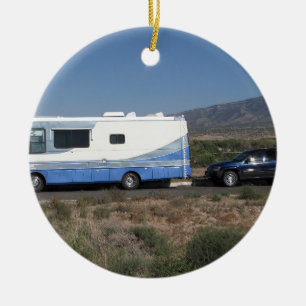 Safari Trek 1999 Blue Classic RV Motorhome Ceramic Ornament