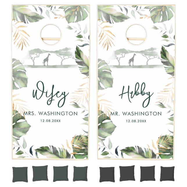 Safari Tropical Palms Wedding Party Games (Set)