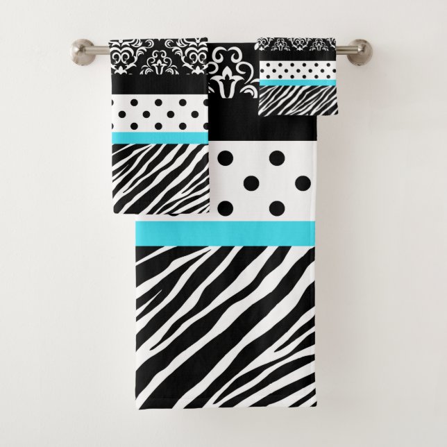 Safari: Turquoise Bath Towel Set (Insitu)