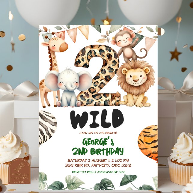 Safari two wild birthday invitation (Creator Uploaded)