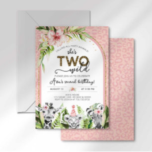 Safari Two Wild Birthday Invitation