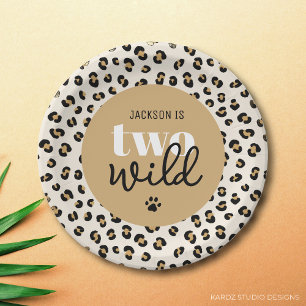 Safari Two Wild Boy 2nd birthday party Paper Plates