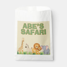 Safari upsherin birthday Favor Bags