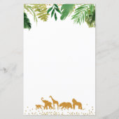 Safari Watercolor Bingo Game (Back)