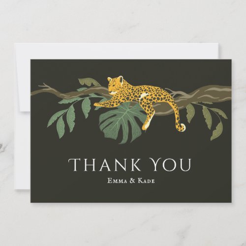 Safari Wedding Jungle Cheetah Thank You