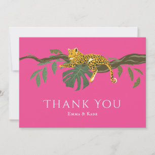 Safari Wedding Jungle Cheetah Thank You Card