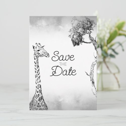 Safari Wedding Save The Date Design Invitation