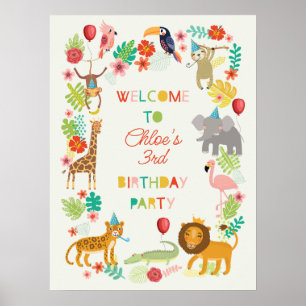 Safari Welcome Sign, Jungle Safari Party Decor