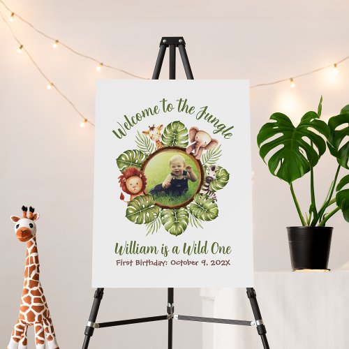 Safari Welcome to the Jungle Photo Wild One Animal Foam Board