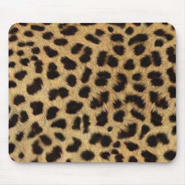 safari wild animal leopard print mouse pad (Front)