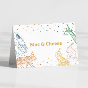 Safari Wild Animals Birthday Buffet Card