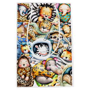 Safari wild jungle animals sleeping bags cute kids