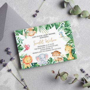 Safari Wild Oh Baby! Baby Shower Invitation