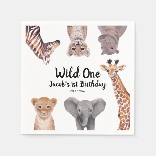 Safari Wild One 1st Birthday Boy