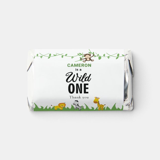 Safari Wild One 1st Birthday Cute Kawaii  Hershey's Miniatures (Front)