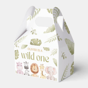 Safari Wild One 1st Birthday Favor Boxes