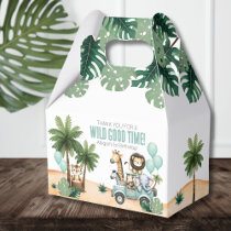 Safari Wild One 1st Birthday Favor Boxes