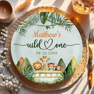 Safari Wild One 1st Birthday Paper Plates