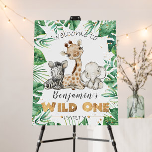 Safari Wild One 1st Birthday Welcome Foam Board