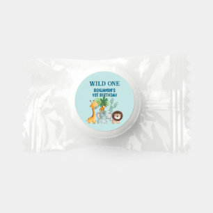 Safari Wild One Baby boy 1st birthday Favor candy