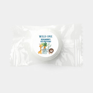 Safari Wild One Baby boy 1st birthday Favor candy