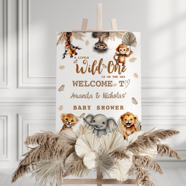 Safari Wild One Baby Shower Welcome Sign (Creator Uploaded)