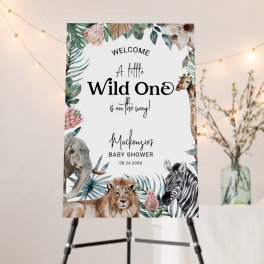 Safari Wild One Baby Shower Welcome Sign