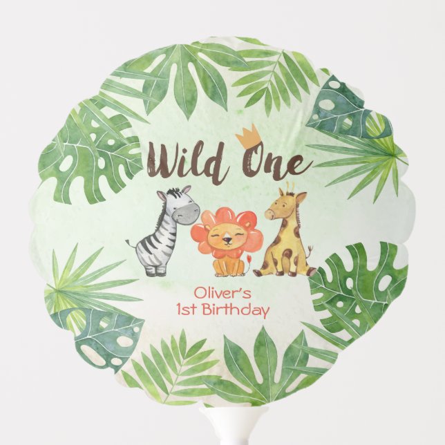 Safari, Wild One Balloon (Front)