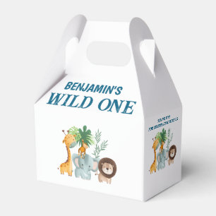 Safari Wild One Birthday Favor Boxes