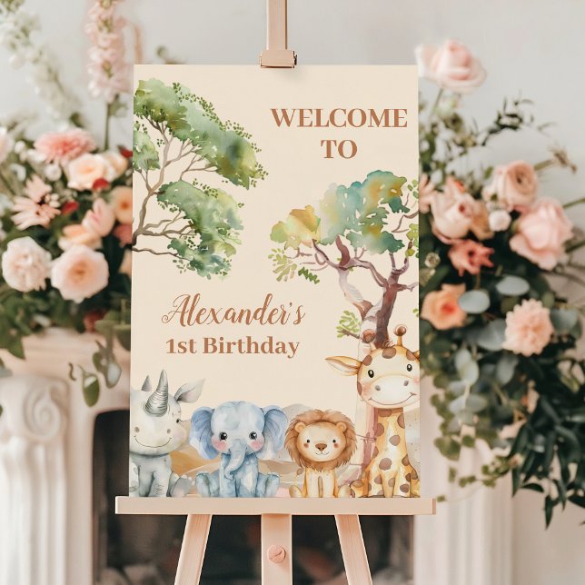 Safari Wild One Birthday Foam Board (Creator Uploaded)