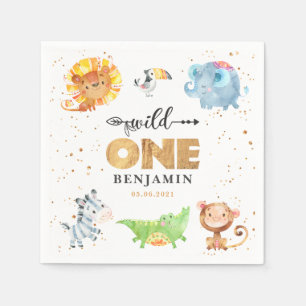 Safari Wild One Birthday Napkins