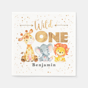 Safari Wild One Birthday Napkins
