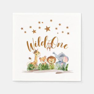 Safari Wild One Birthday Napkins