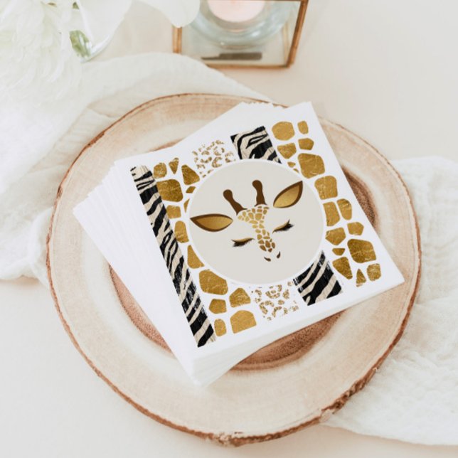 Safari Wild one birthday party Napkins (Creator Uploaded)