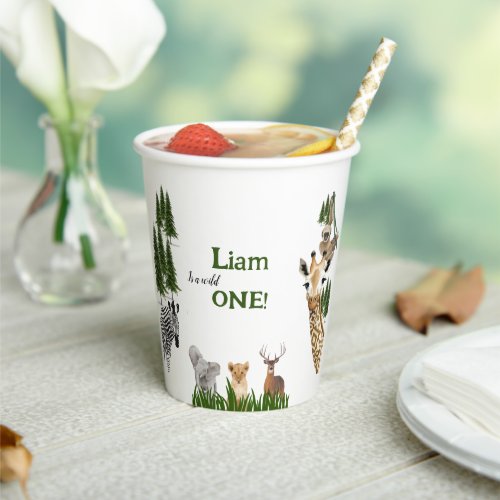 Safari Wild One Birthday Party Paper cup