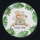 Safari Wild One Birthday Party Paper Plates<br><div class="desc">Safari Wild One Birthday Party Paper Plates. Matching items in our Store Cava Party Design</div>