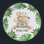 Safari Wild One Birthday Party Paper Plates<br><div class="desc">Safari Wild One Birthday Party Paper Plates. Matching items in our Store Cava Party Design</div>