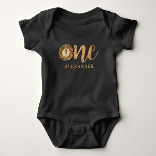 Safari Wild One Lion 1st Birthday Baby Bodysuit