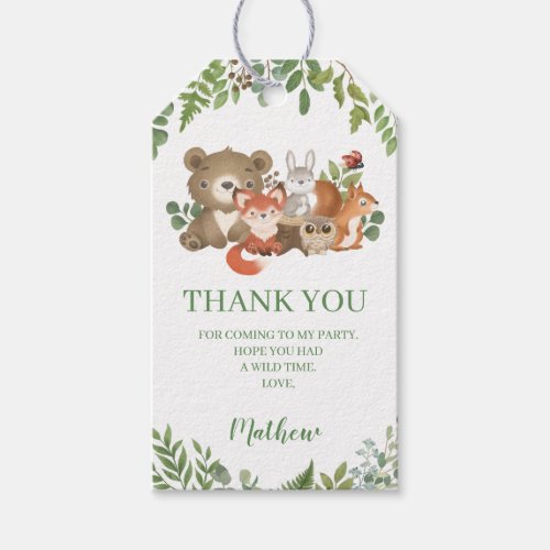 Safari Wild one or two wild Birthday Jungle Favor Gift Tags