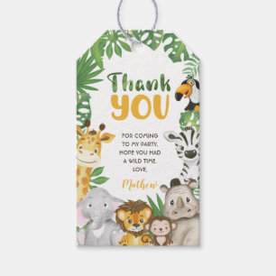 Safari Wild one or two wild Birthday Jungle Favor Gift Tags