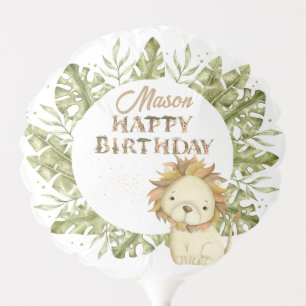 Safari Wild One Watercolor Birthday Balloon