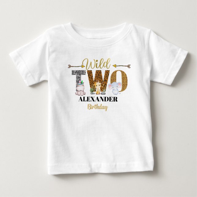 Safari Wild Two Kids T-Shirt (Front)