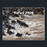 Safari Wildlife 2026 Wall Calendar (Big Five & Bey<br><div class="desc">Embark on a year of wildlife with the Safari 2026 Wall Calendar by Nomadic f/2.8 ISO | John Stewart, Jr. Photography. From rhinos at dusk to the legendary wildebeest river crossing, every image was captured on location across Kenya and Tanzania and curated for a sense of resilience, beauty, and awe....</div>