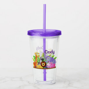 Safari Wildlife Acrylic Tumbler