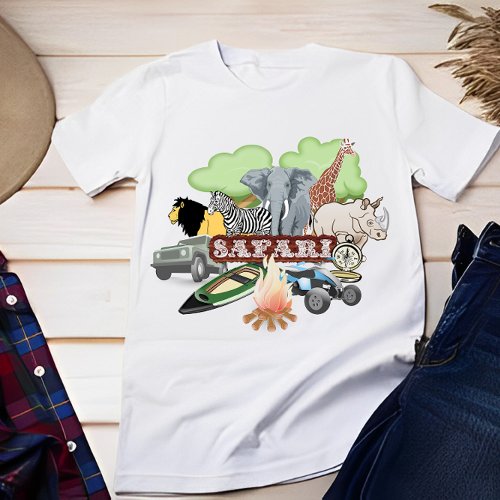 Safari Wildlife Adventure Family Journey Travel  T_Shirt