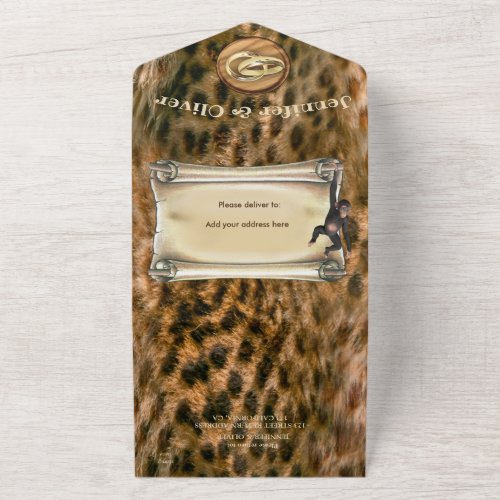 Safari Wildlife All in One Wedding Invite