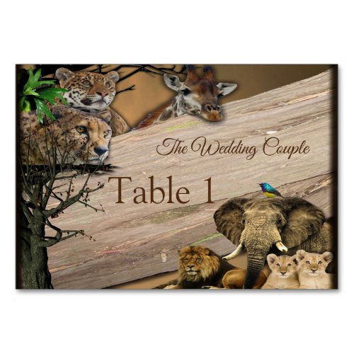Safari  Wildlife Outdoor Wedding Table cards