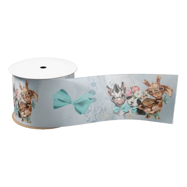 Safari wildone baby shower Junlge Ribbon (Spool)